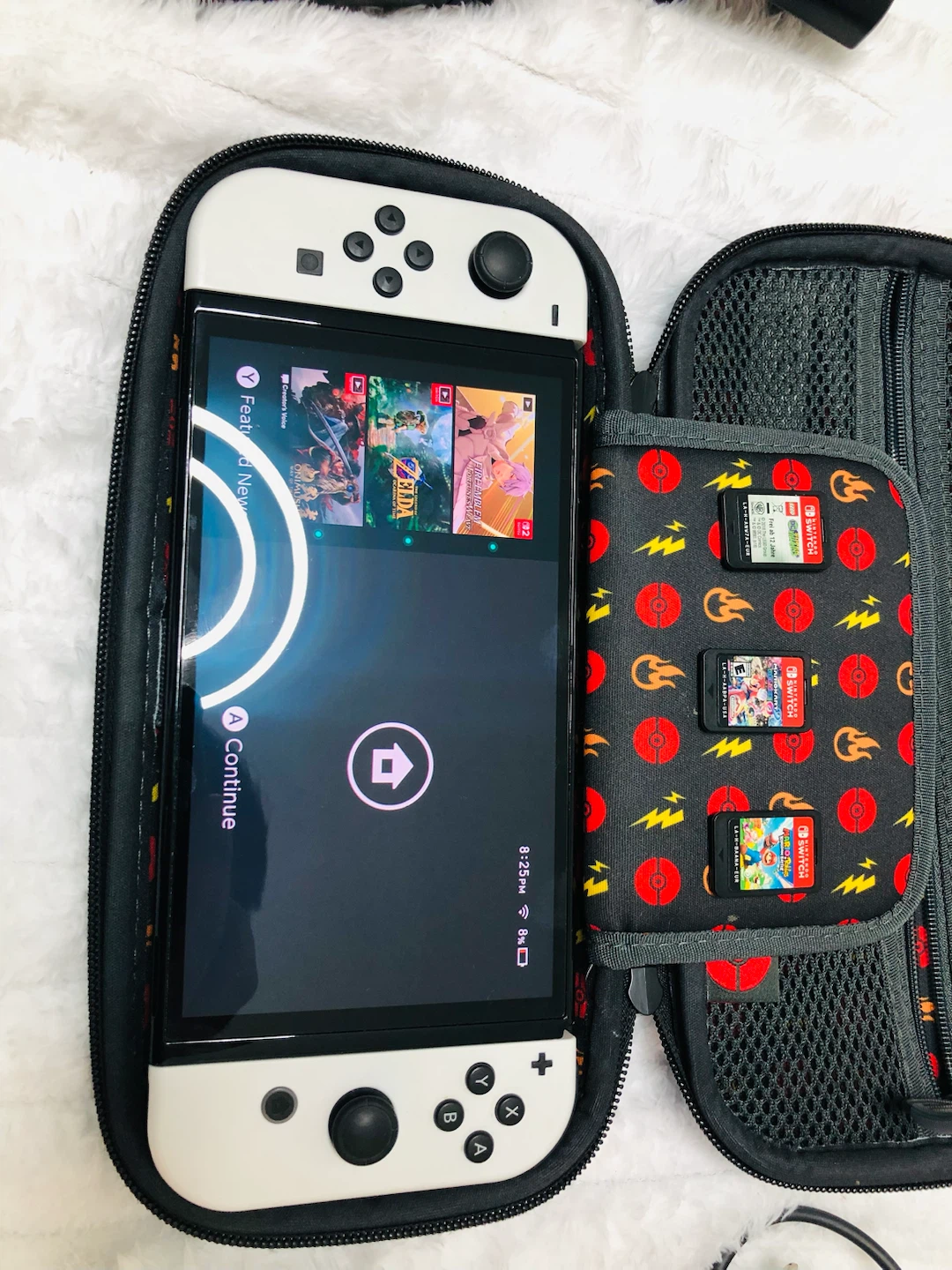 Nintendo Switch OLED Model with Games and Accessories - photo 3