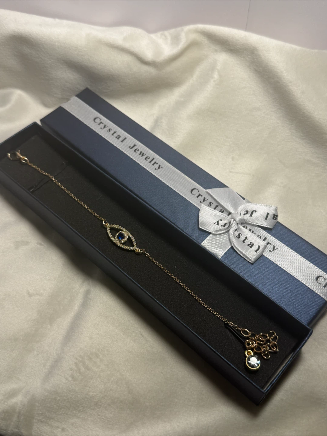 Gold Tone Evil Eye Crystal Bracelet - photo 2