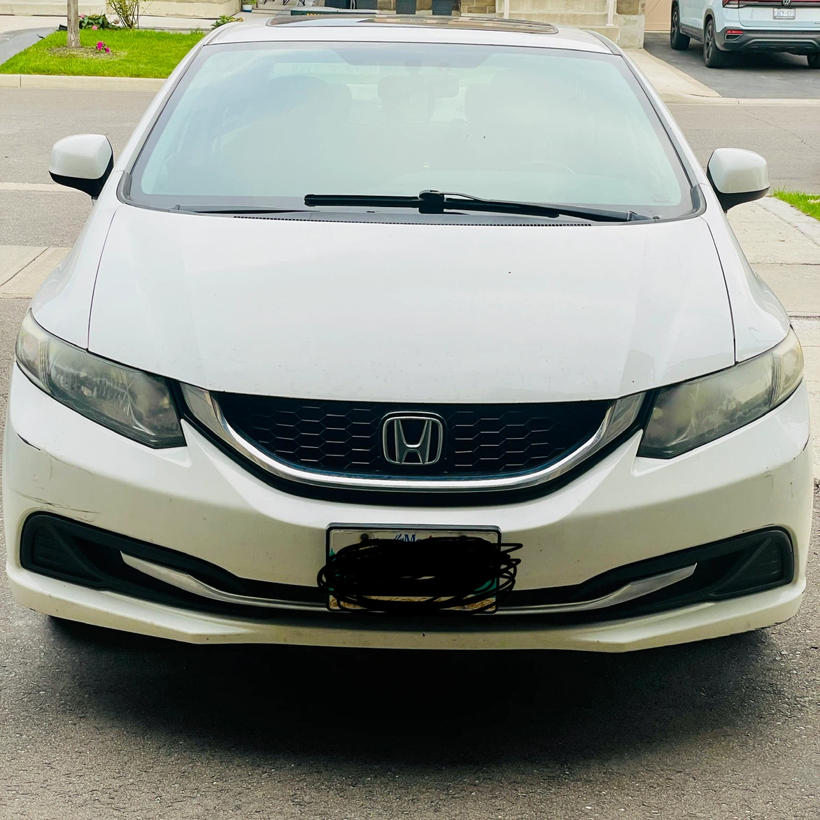 White Honda Civic Sedan 2013