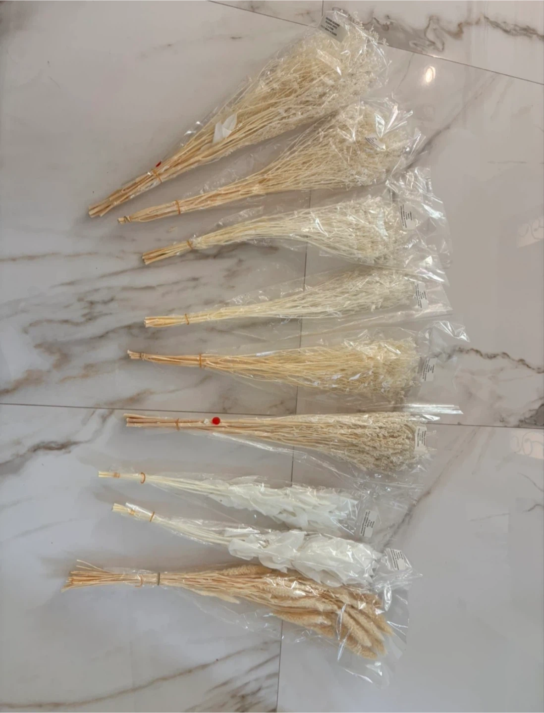 Set of 8 Dried Floral Bundles