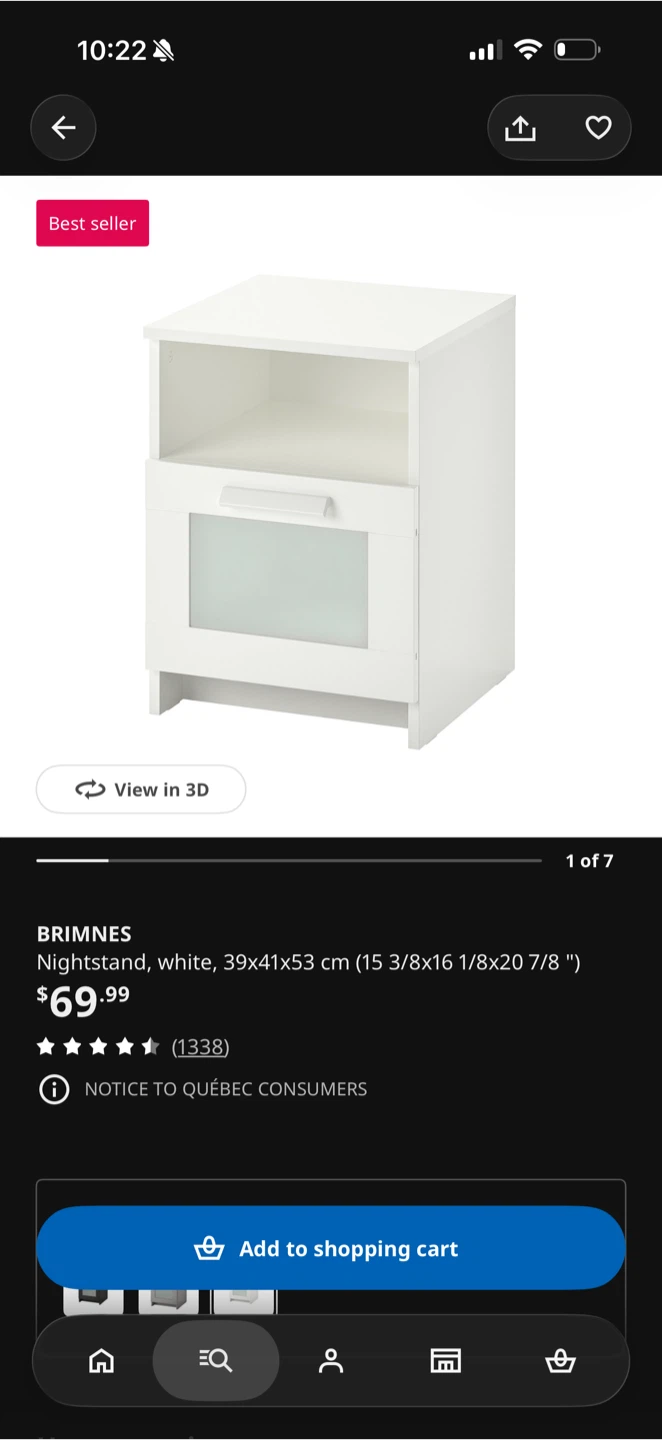 IKEA Brimnes Nightstand White - Set of 2 - photo 2