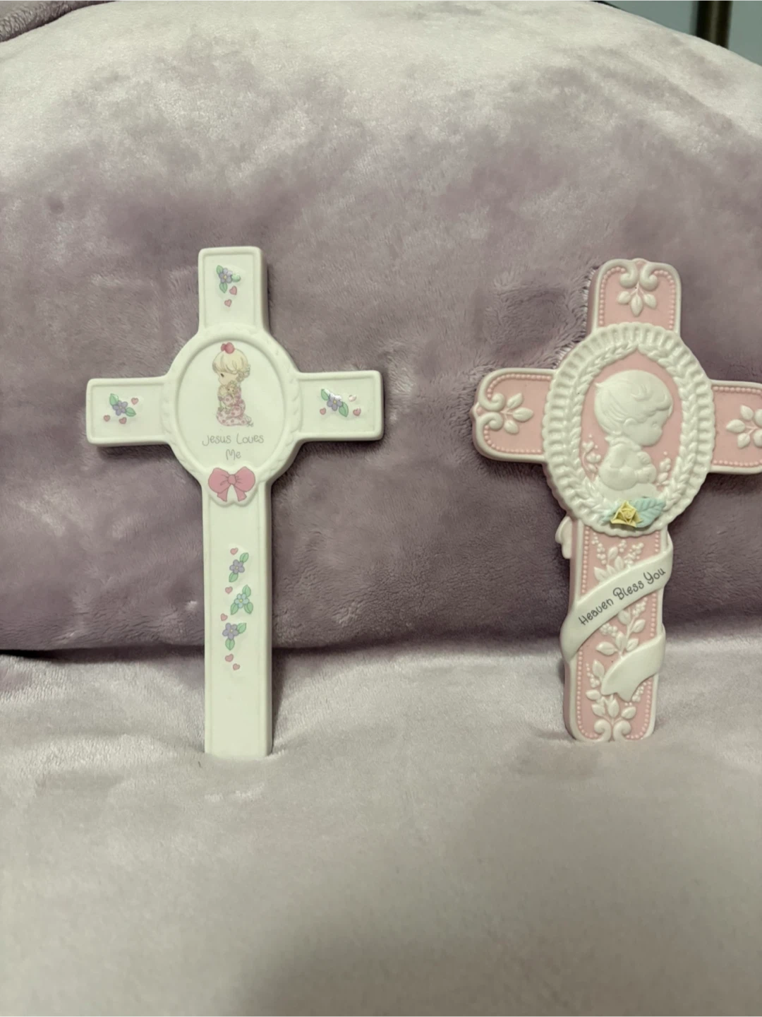 2 Precious Moments Wall Crosses