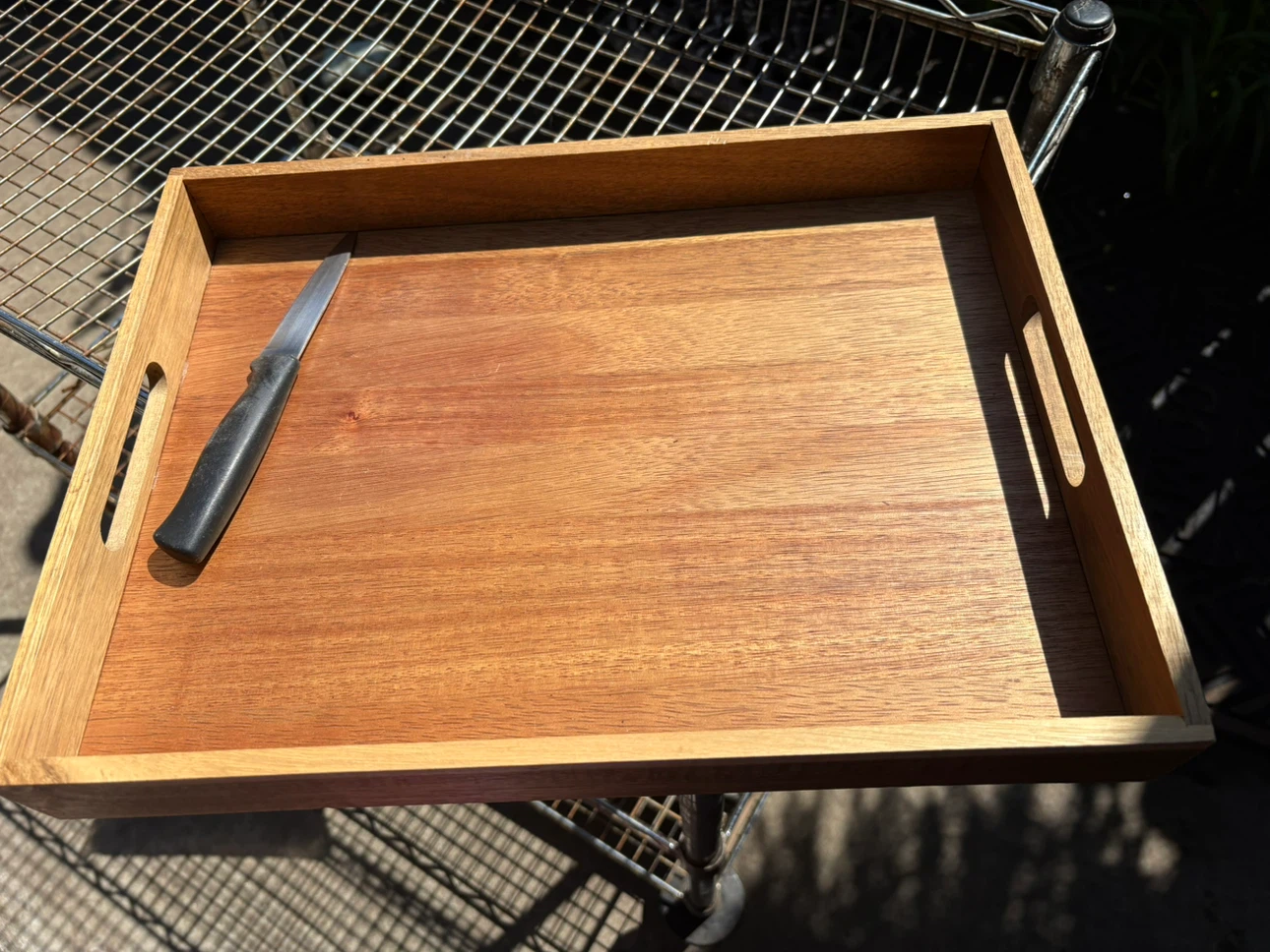 Wooden Serving Tray with Handles