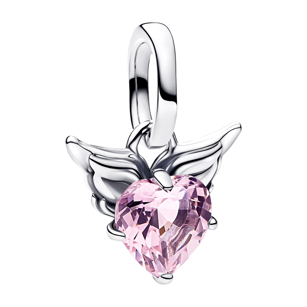 NEW - Pandora Pink Heart Wing Charm