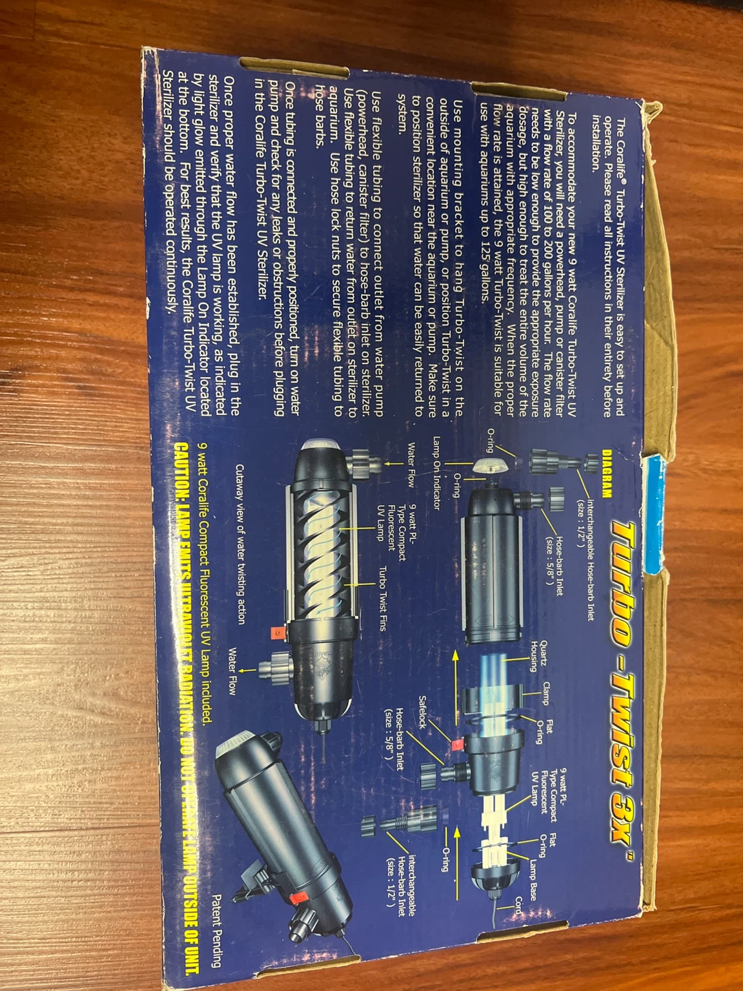 Coralife Turbo-Twist 3x 9 Watt UV Sterilizer - photo 2