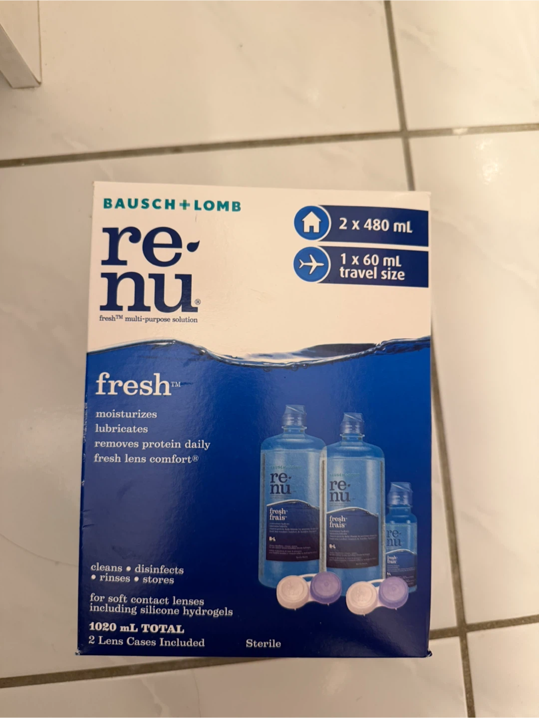 3 Packs: Bausch + Lomb re-nu fresh multi-purpose solution