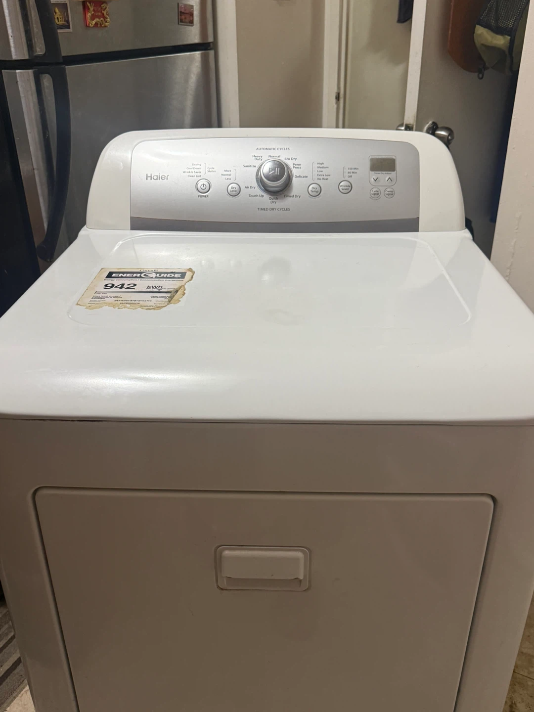 Haier HLTD500ACW Electric Clothes Dryer