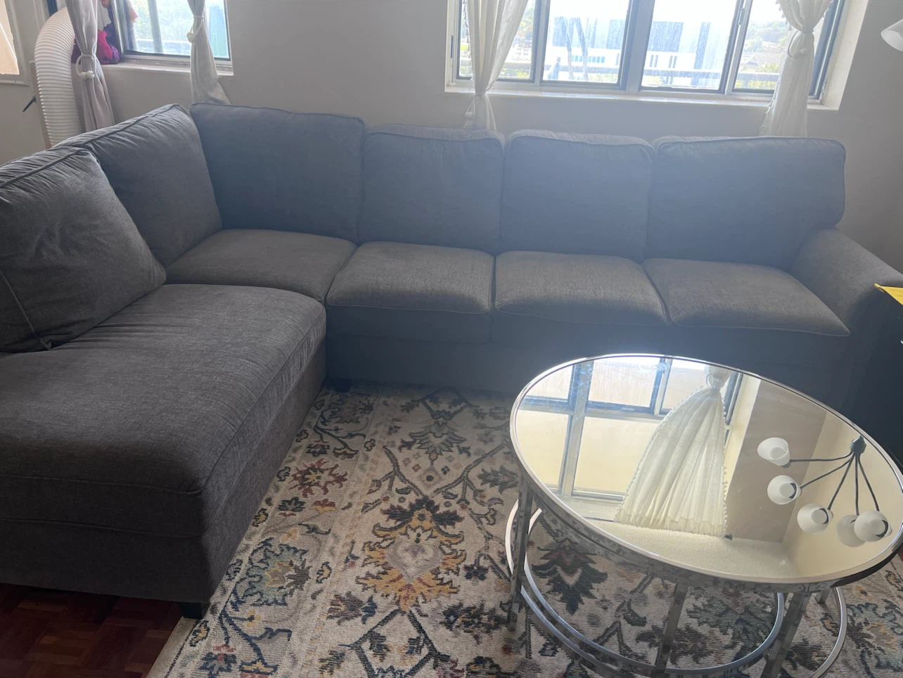Dark Grey Sectional Sofa - photo 3