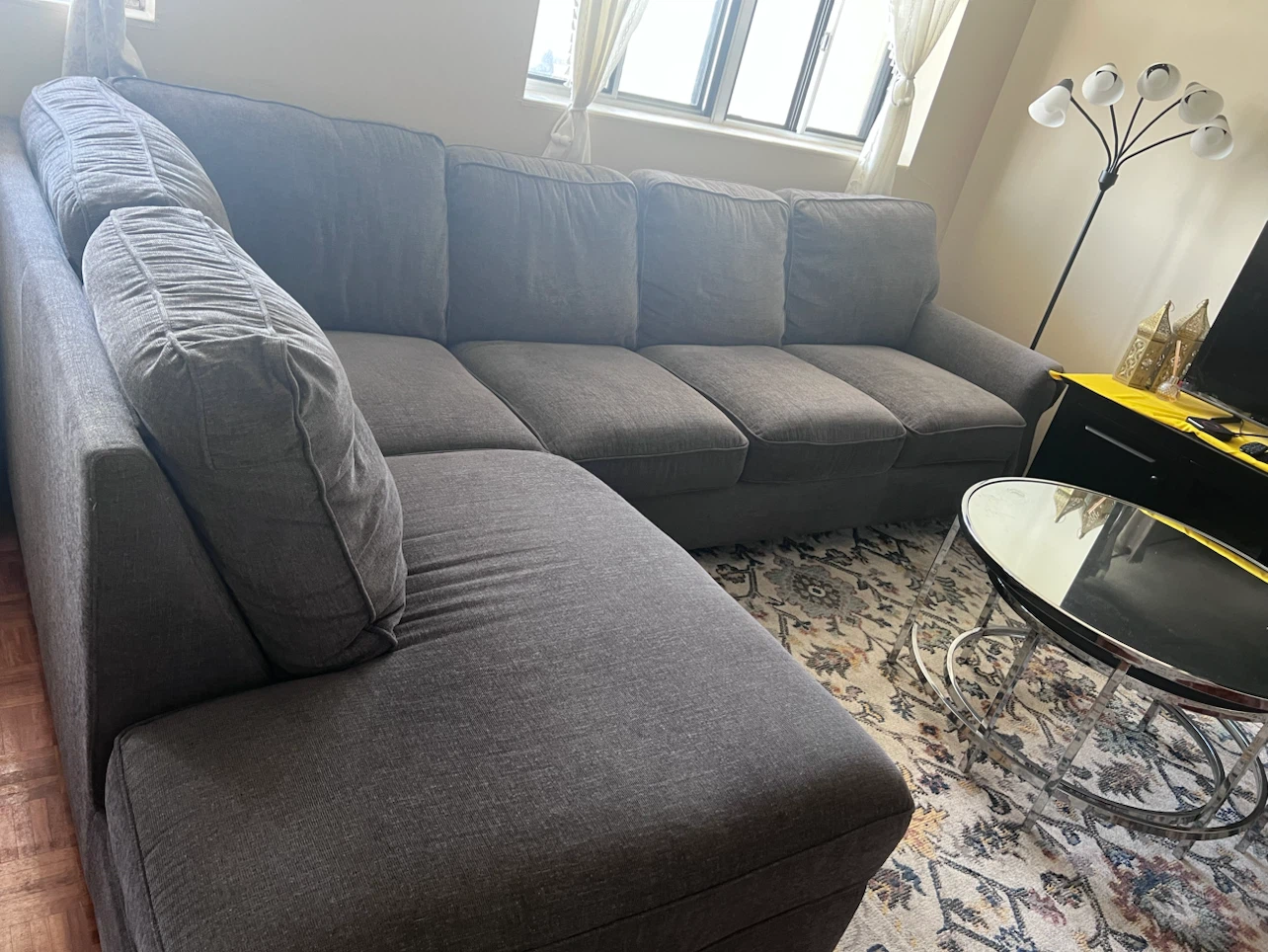 Dark Grey Sectional Sofa - photo 4