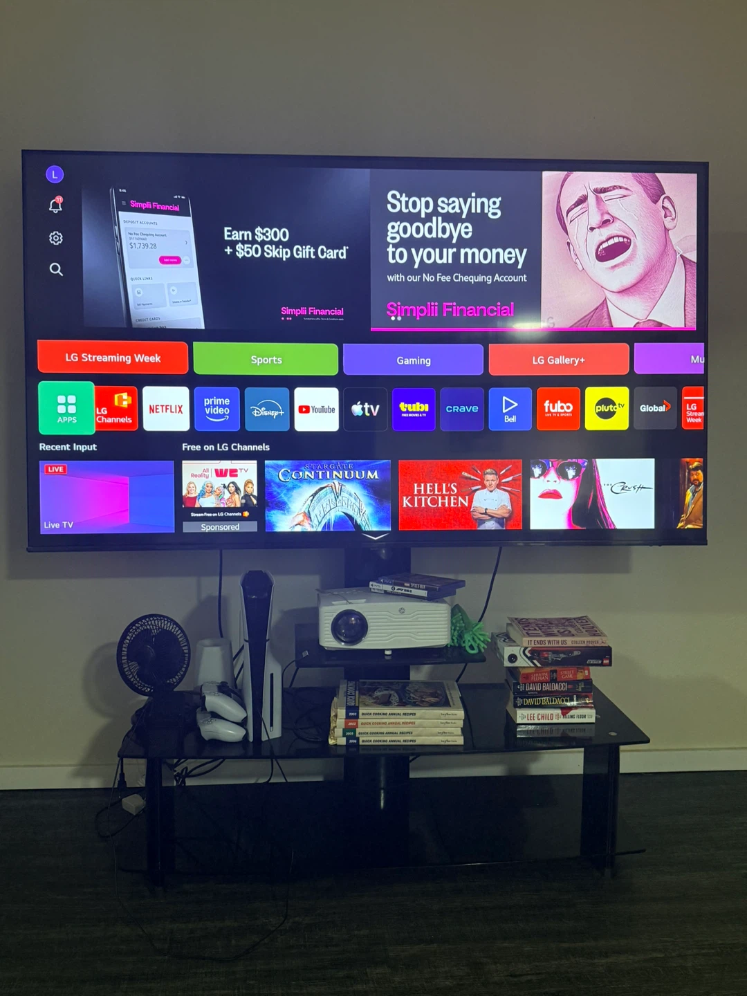 75” LG 4K Smart TV with TV Stand