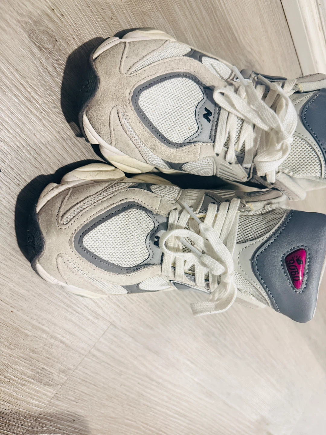 New Balance 9060 Off-White and Grey Sneakers