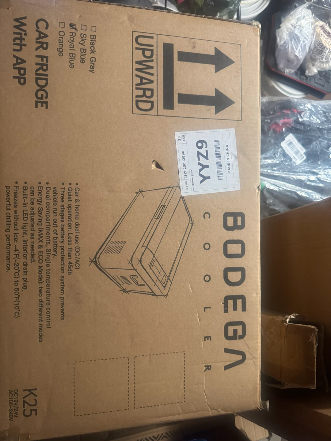 BODEGA Portable Car Fridge K25 - Royal Blue