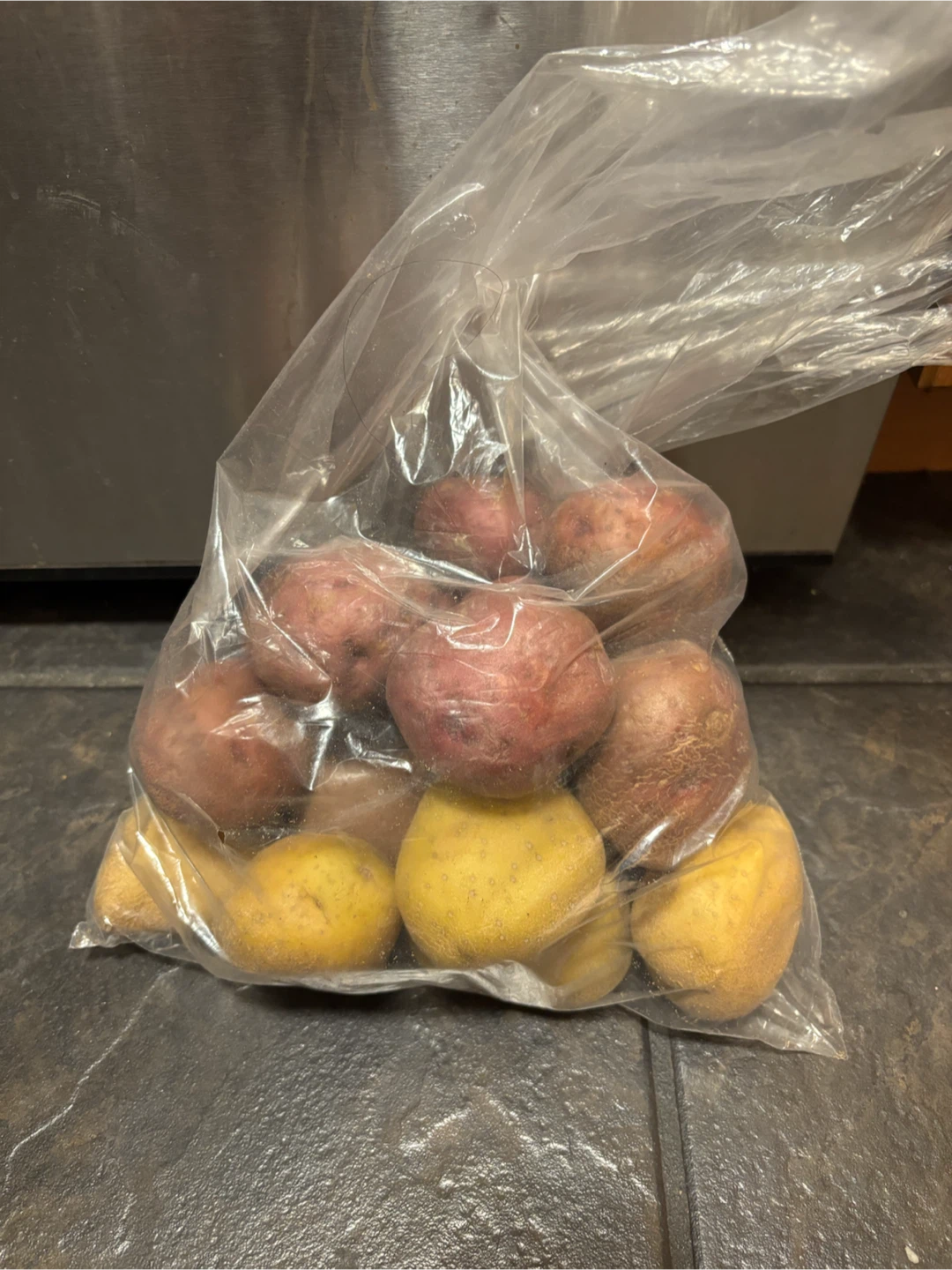Assorted red and yellow potatoes