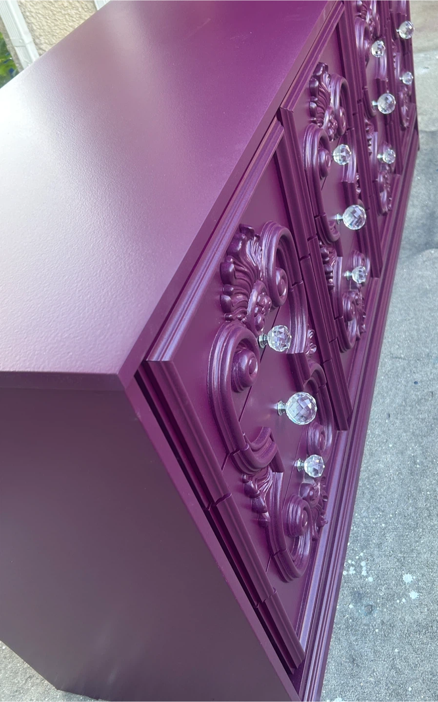 💕Deep Plum Refinished Vintage Dresser - photo 5