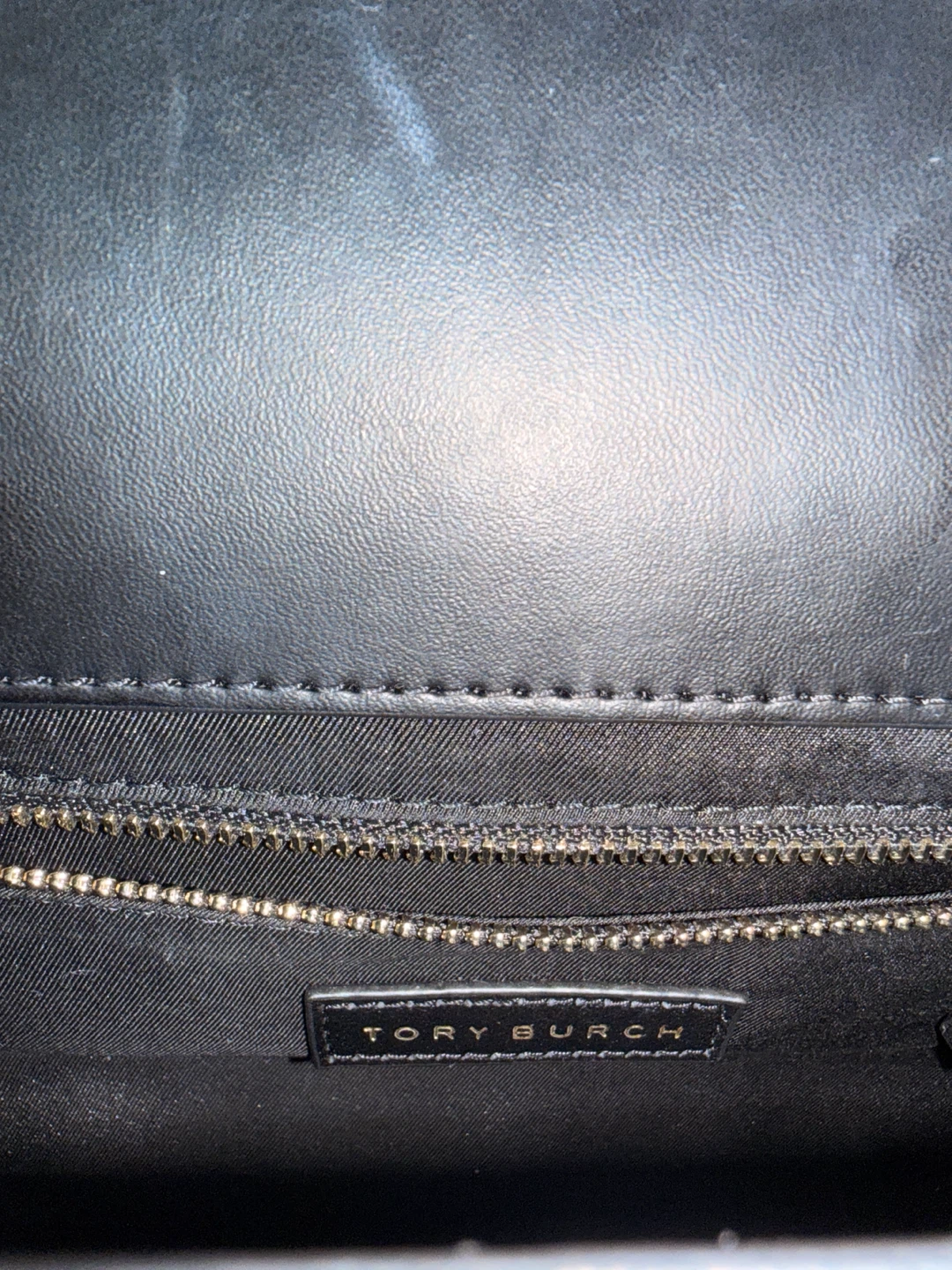 Authentic Tory Burch Black Quilted Chain Shoulder Bag