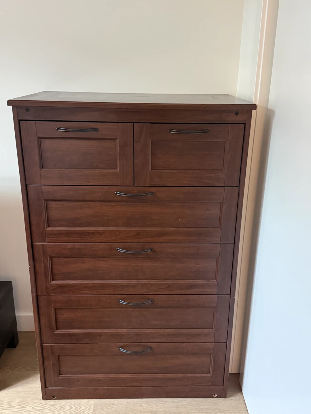 Tall Dark Wood Dresser - photo 2