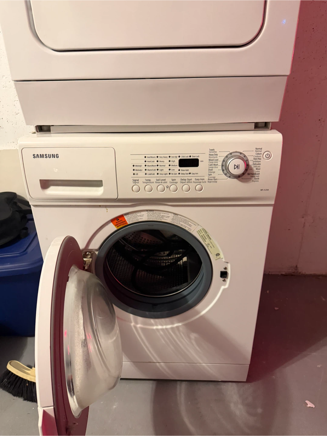 Samsung Stackable Washer and Dryer Set