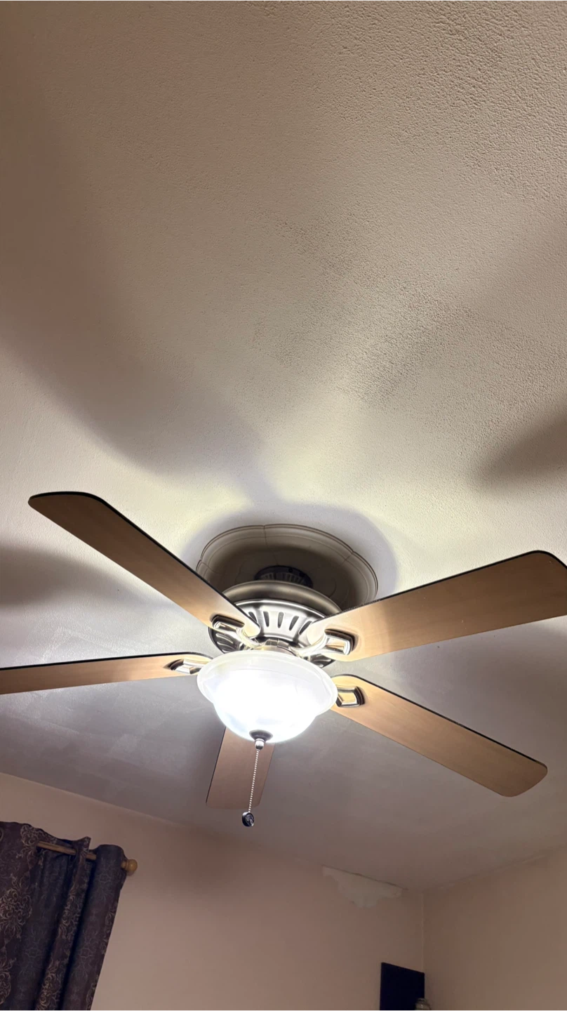Brushed Nickel Ceiling Fan with Light