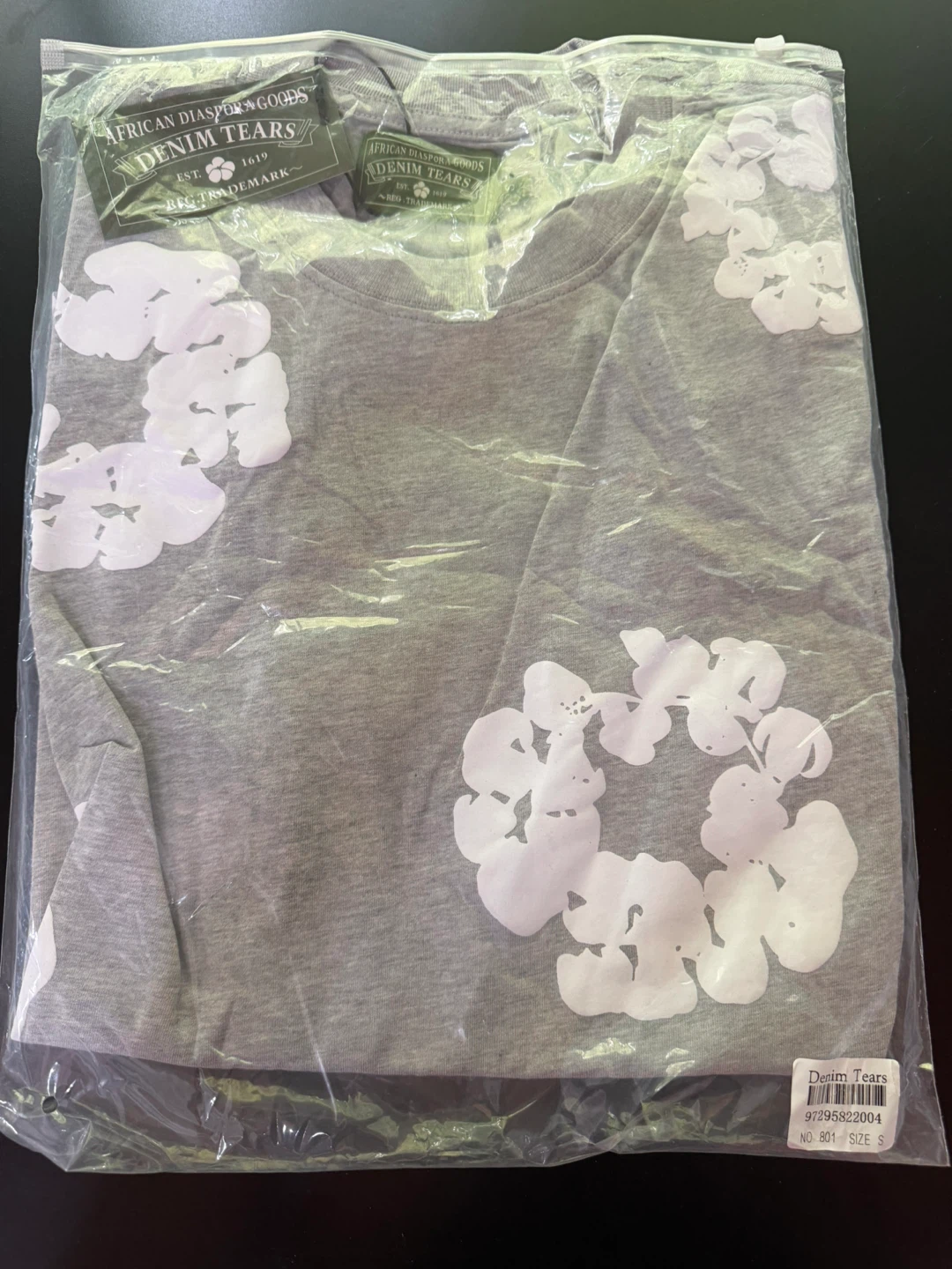 Denim Tears Cotton Wreath T-Shirt Grey - photo 2