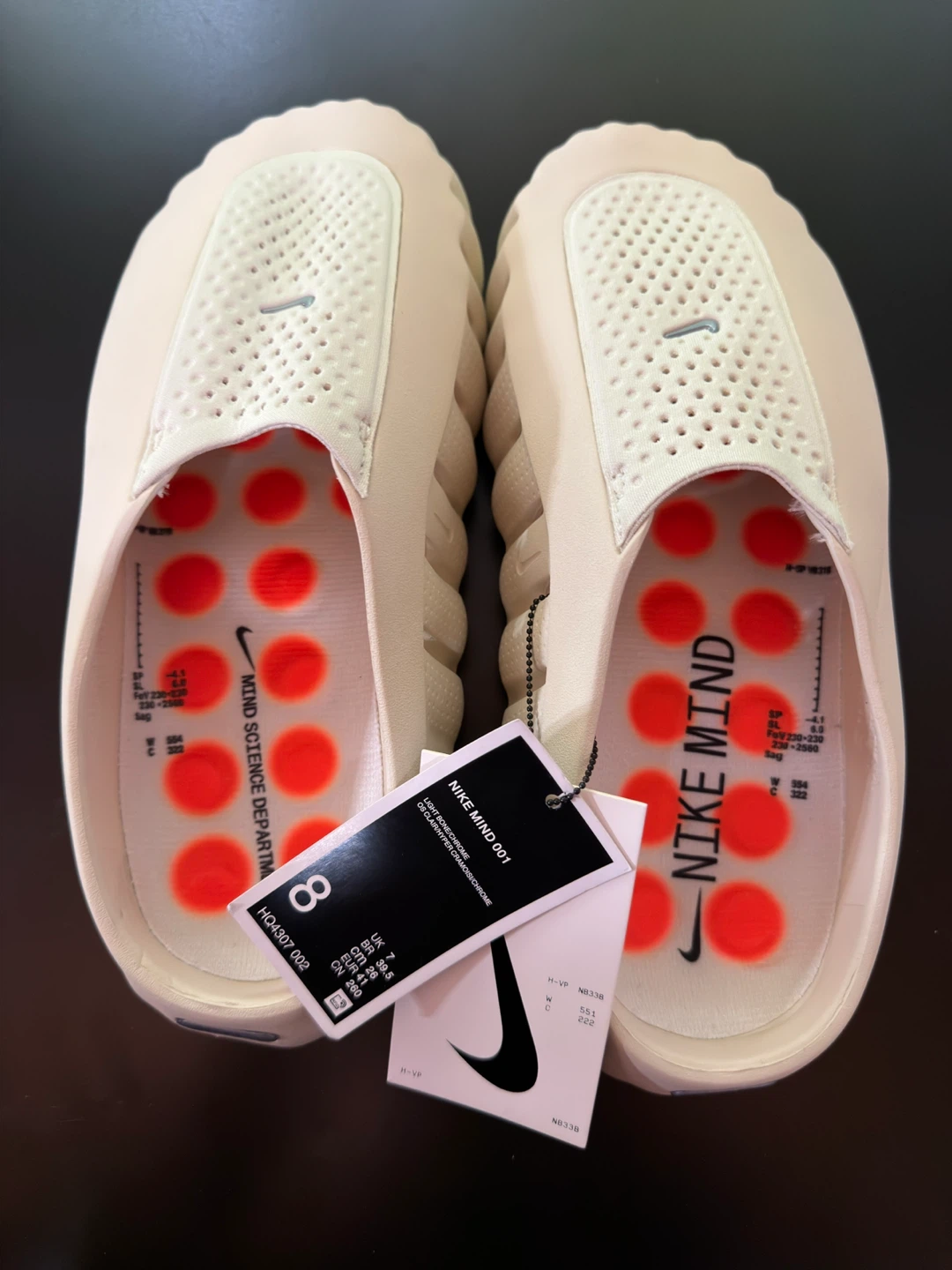 Nike Mind 001 Slides Light Bone - Size 7.5