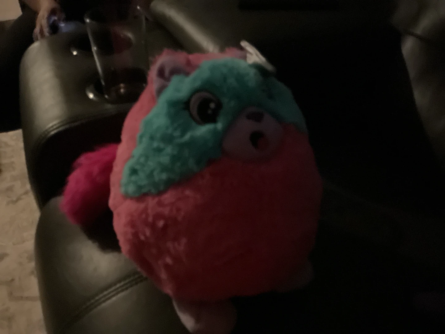 Pink pink and  teal plush and Teal Plush Toy