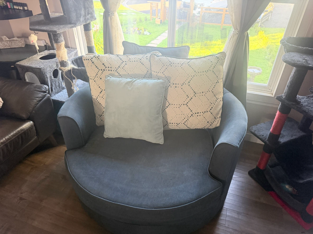 Blue Round Armchair - photo 2