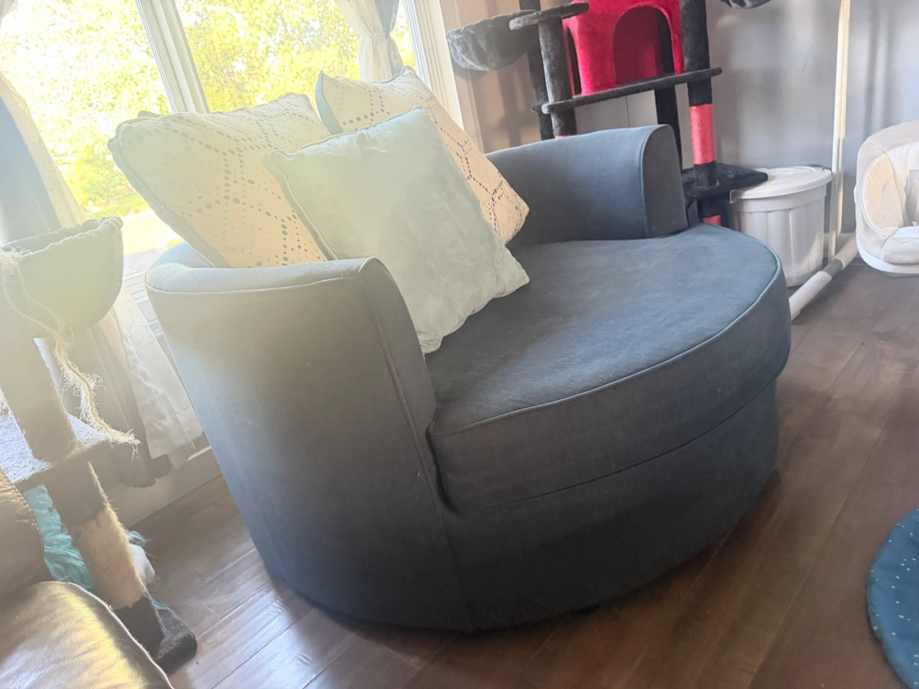 Blue Round Armchair - photo 4