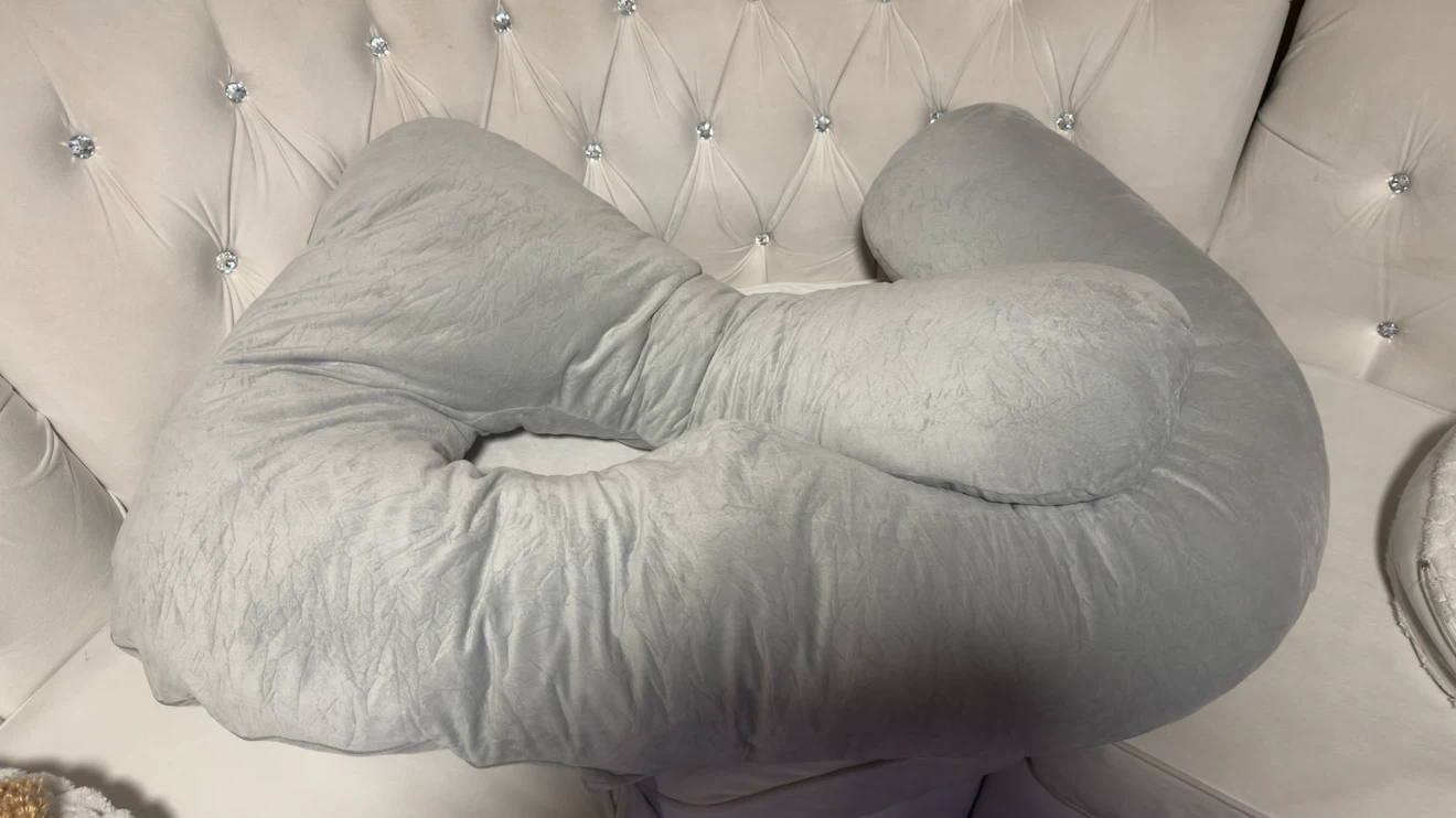 Light Grey C-Shaped Nursing Pillow - photo 2