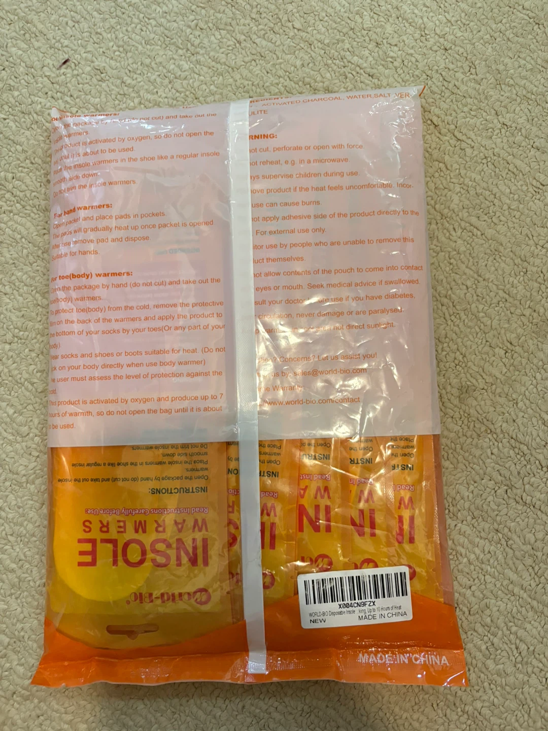 World-Bio Disposable Insole Warmers - photo 2