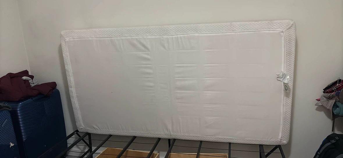 Twin Size Mattress and Metal Bed Frame - photo 2