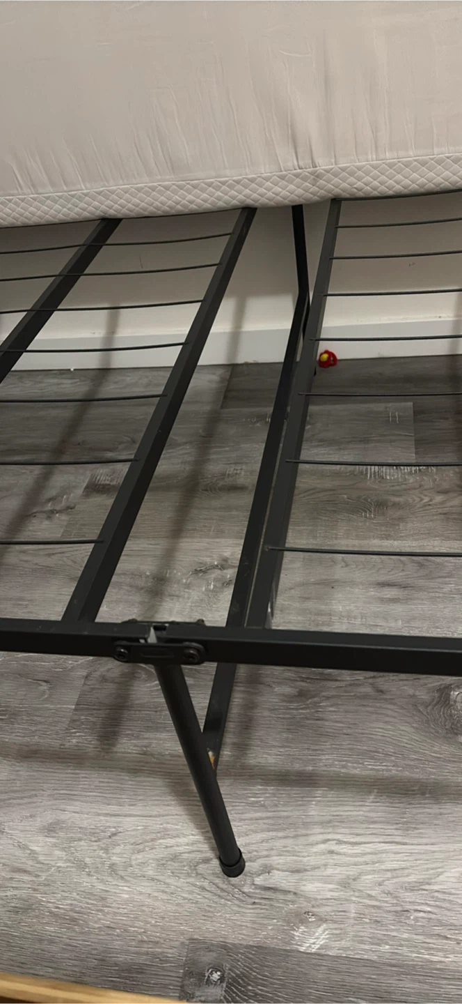 Twin Size Mattress and Metal Bed Frame - photo 3