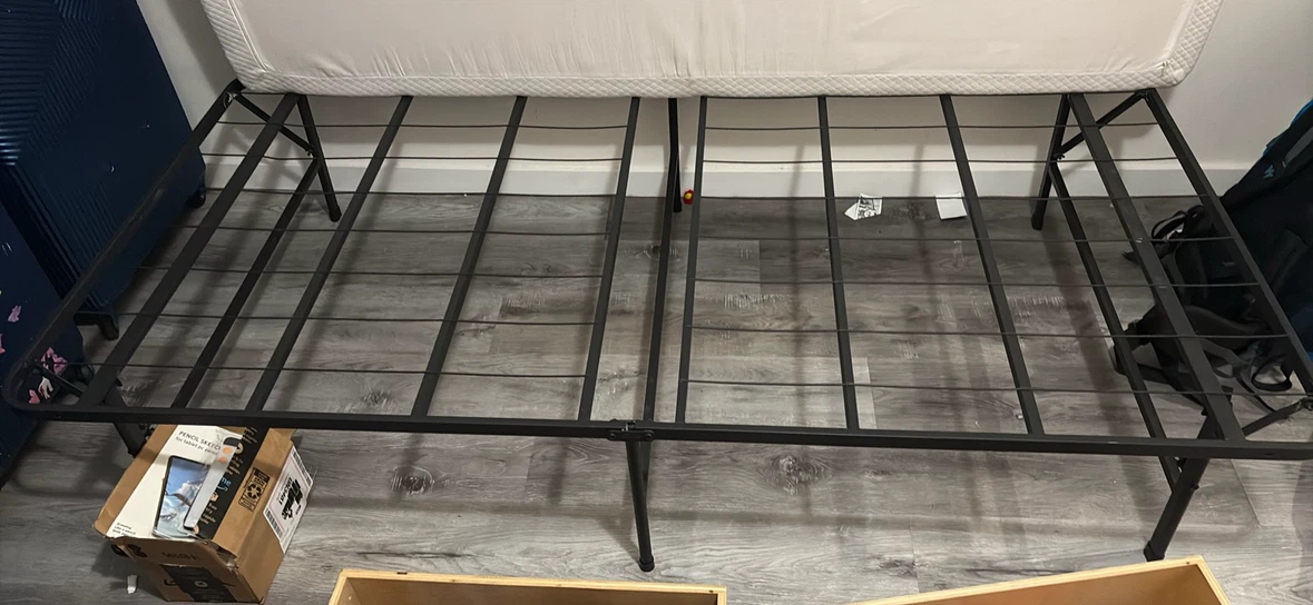 Twin Size Mattress and Metal Bed Frame - photo 4