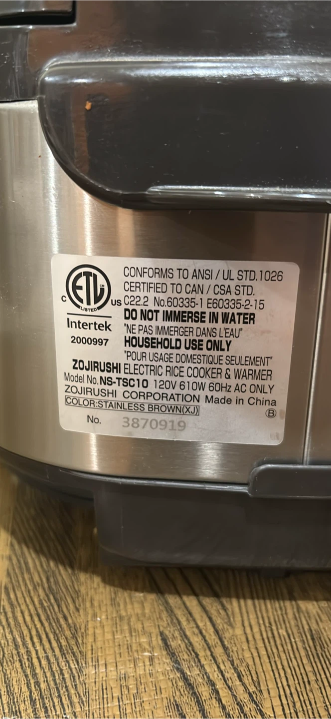 Zojirushi NS-TSC10 Rice Cooker - photo 4