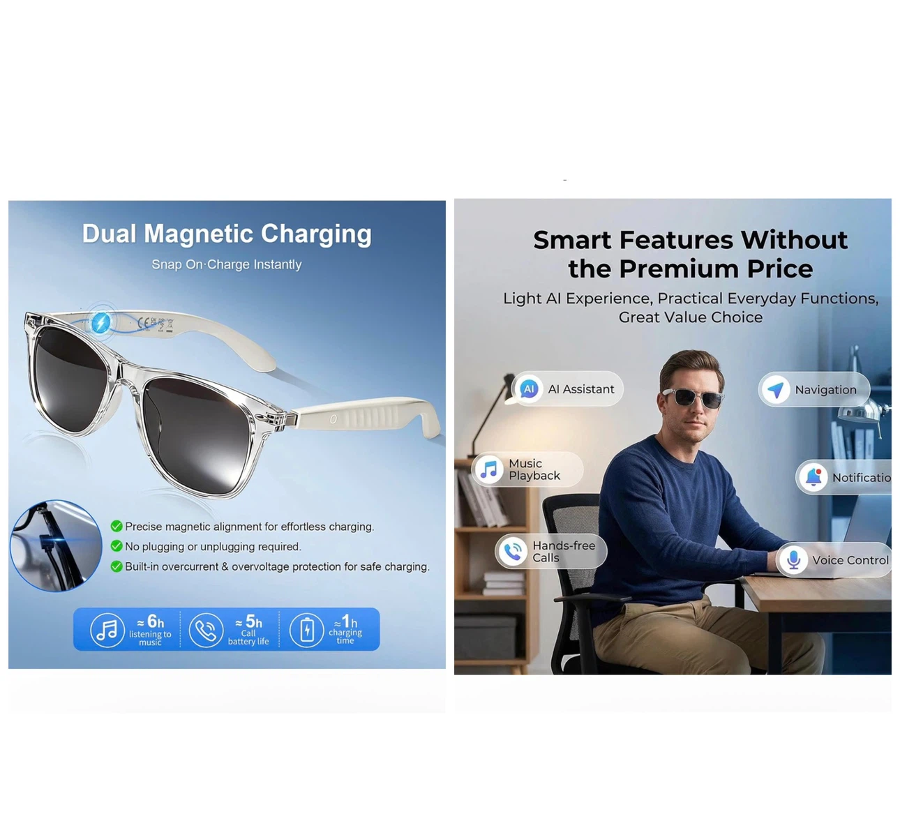 Brand new Bluetooth Smart Audio Sunglasses - photo 4