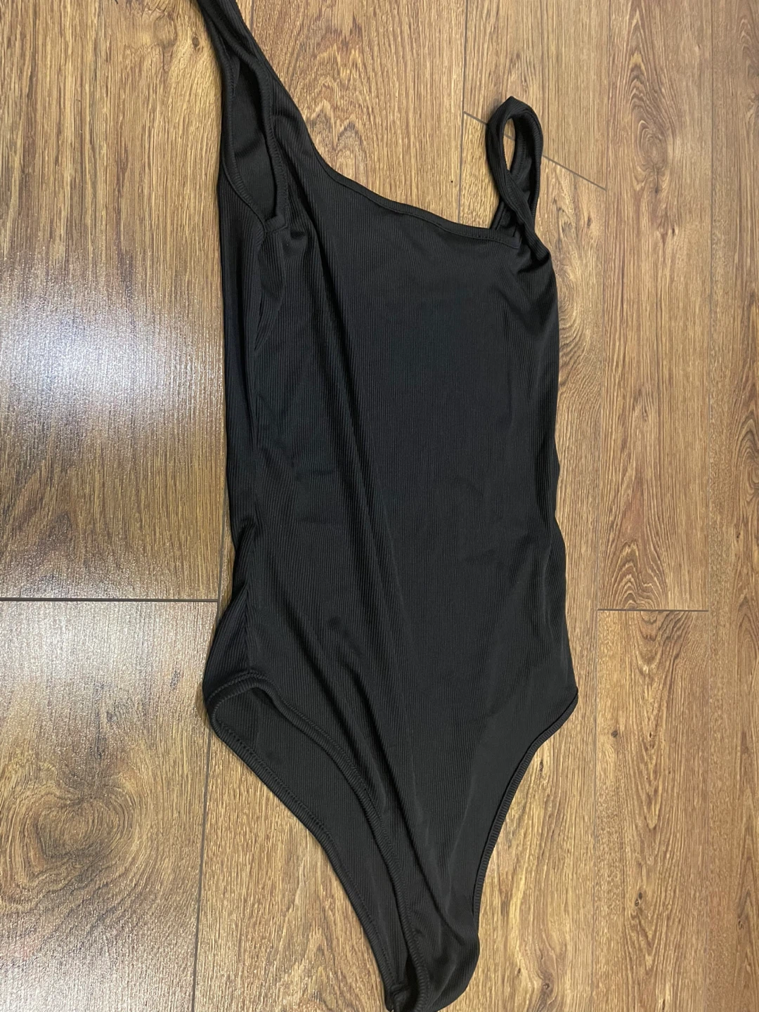 Black Ribbed Bodysuit Size Large