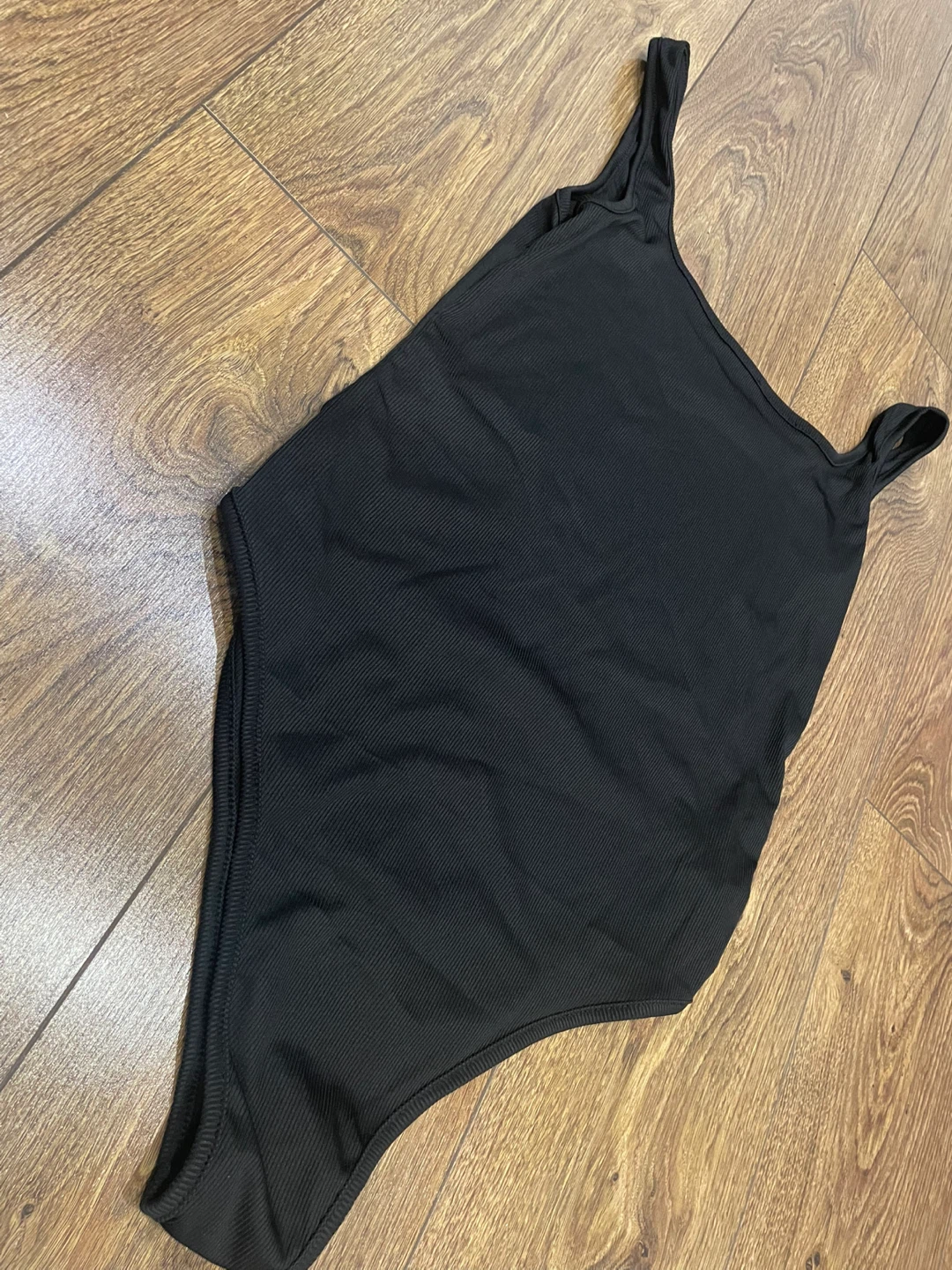 Black Ribbed Bodysuit Size Large - photo 2