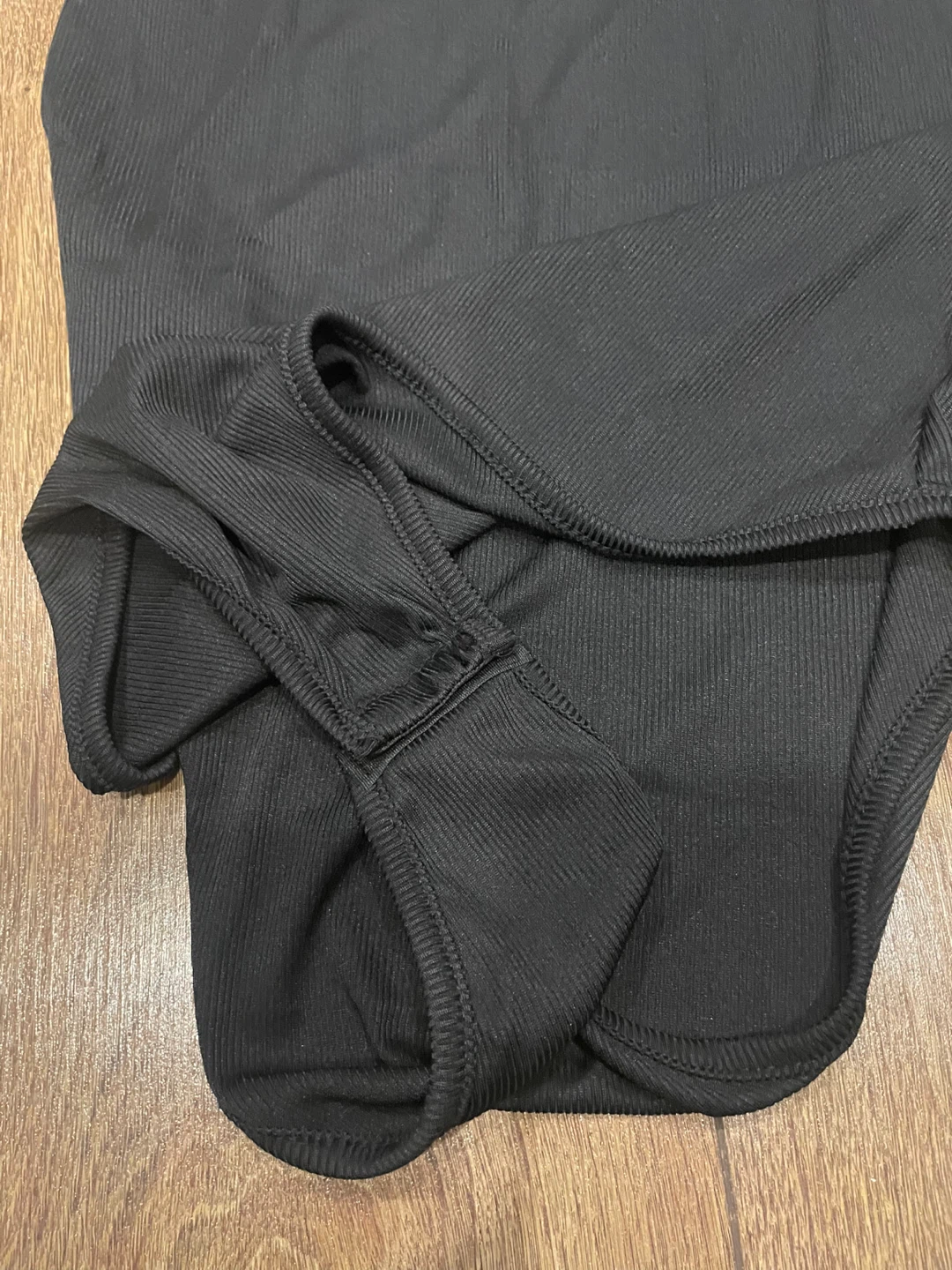 Black Ribbed Bodysuit Size Large - photo 3