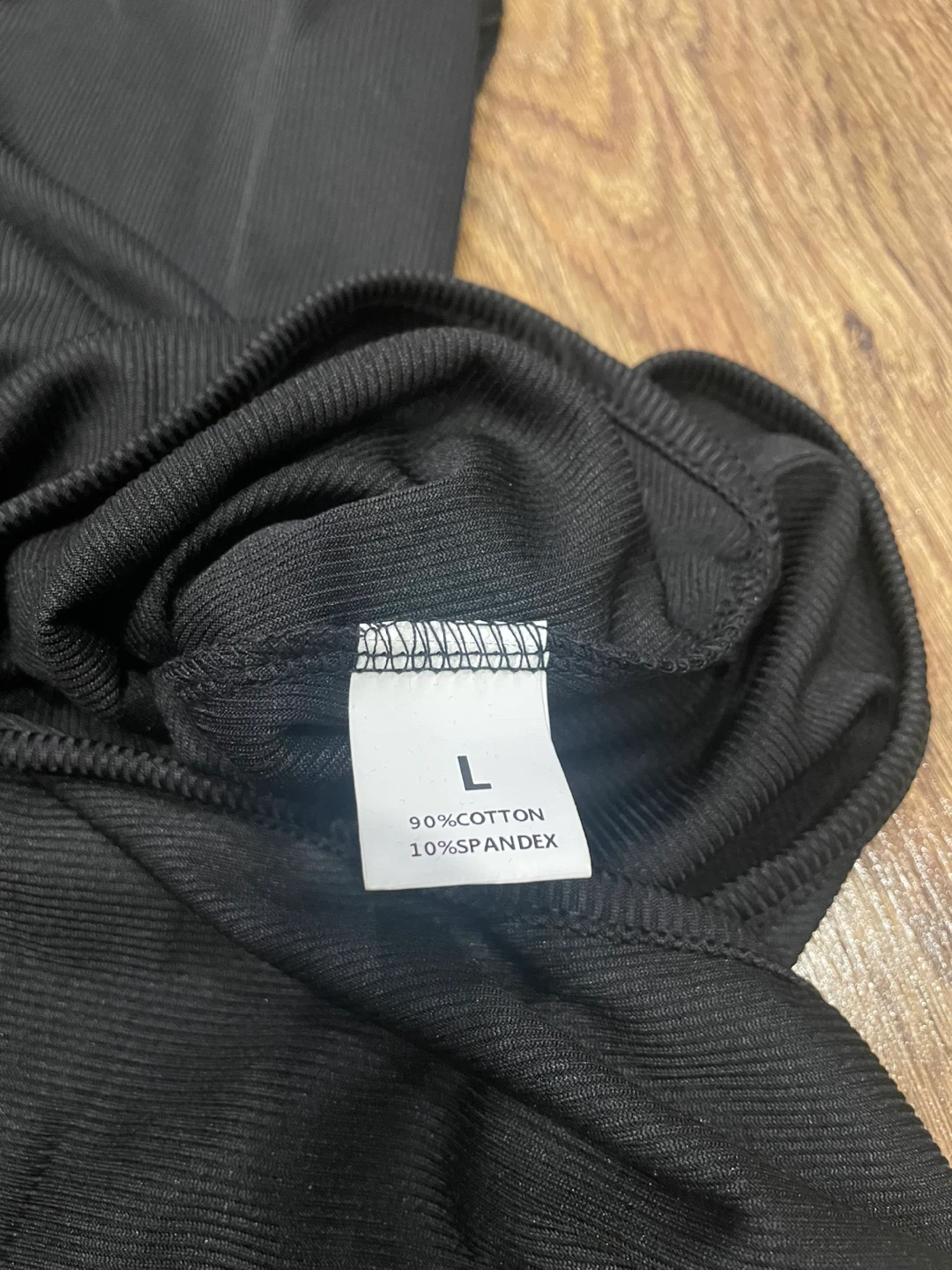 Black Ribbed Bodysuit Size Large - photo 4