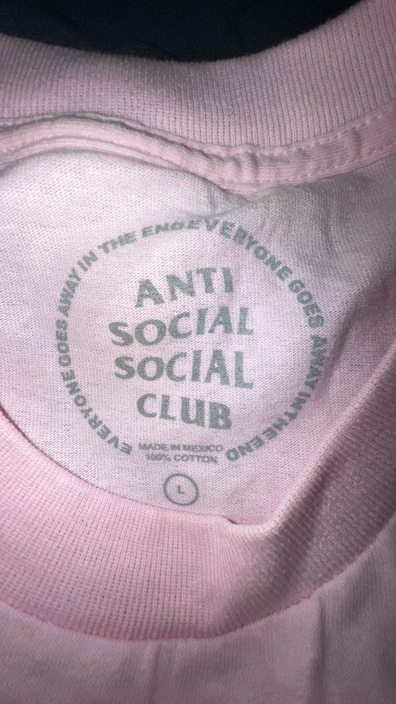 Pink anti social club shirt - photo 3
