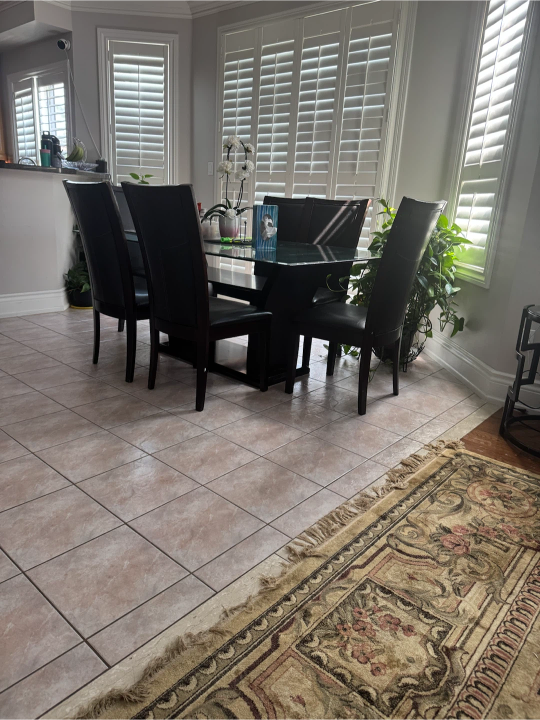 Dining table set with 6 chairs