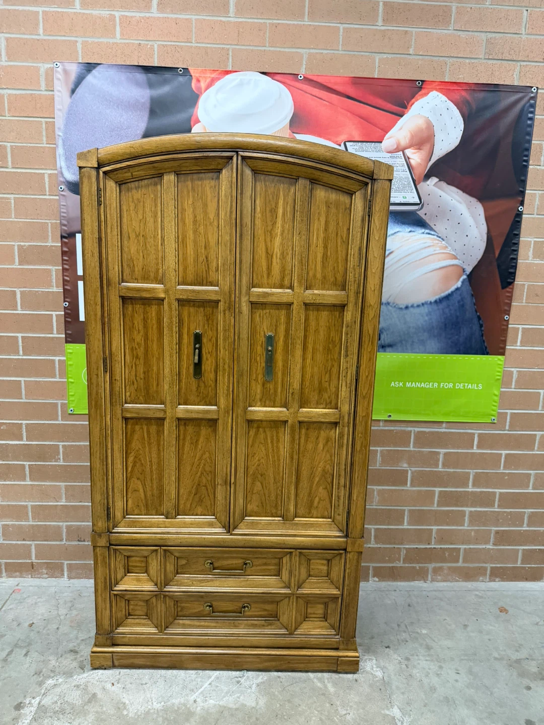 MCM Thomasville Wooden Armoire with drawers