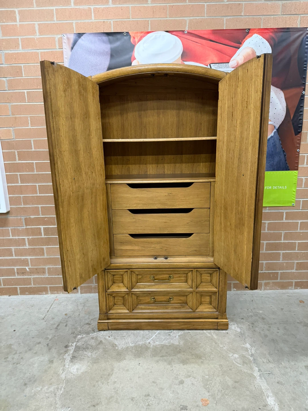 MCM Thomasville Wooden Armoire with drawers - photo 2