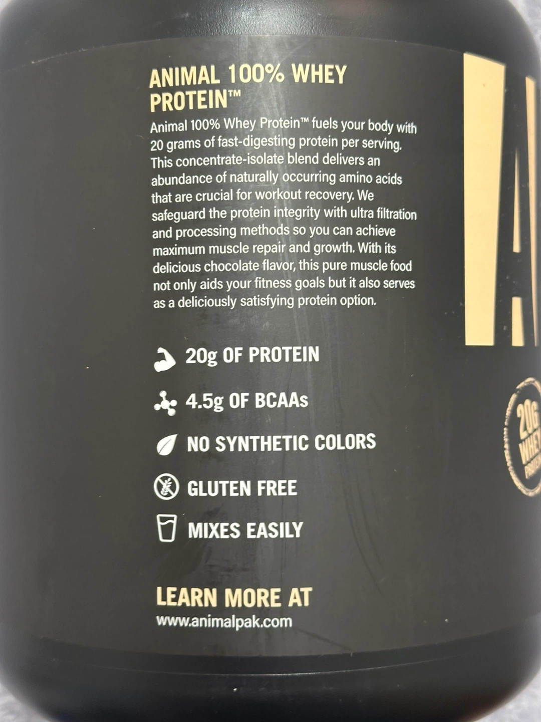 Animal 100% Whey Protein Powder - Chocolate Flavor - 4lb - photo 4