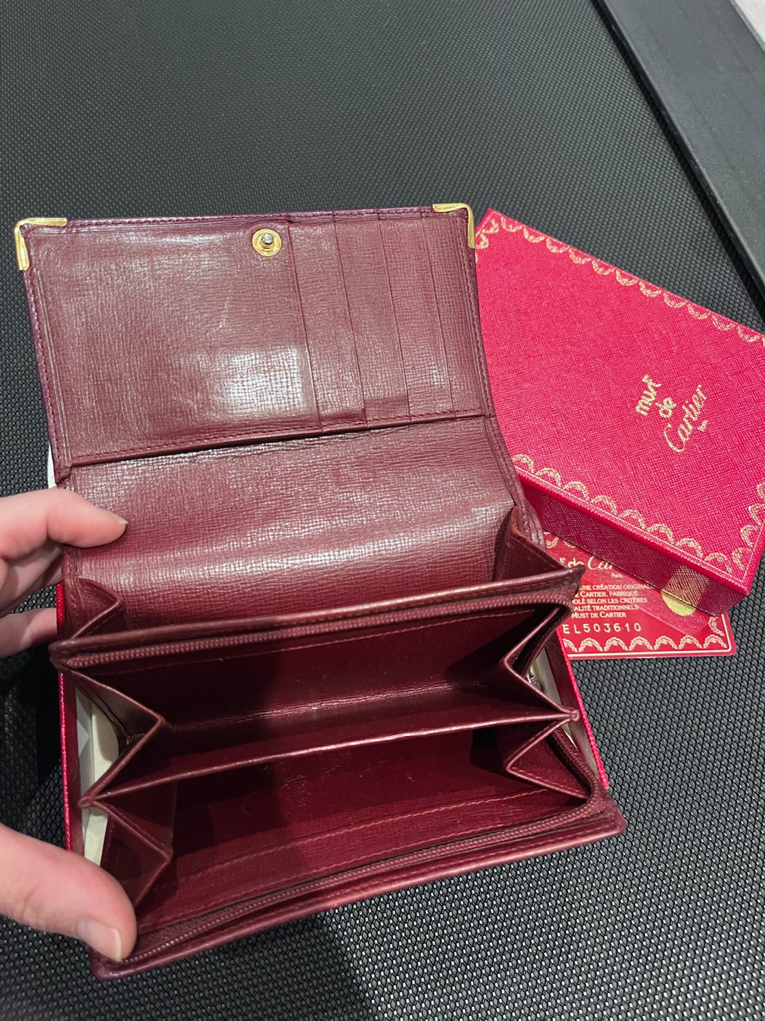 Authentic Cartier Burgundy Leather Wallet - photo 2