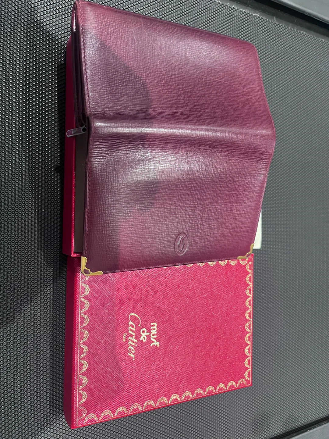 Authentic Cartier Burgundy Leather Wallet - photo 5