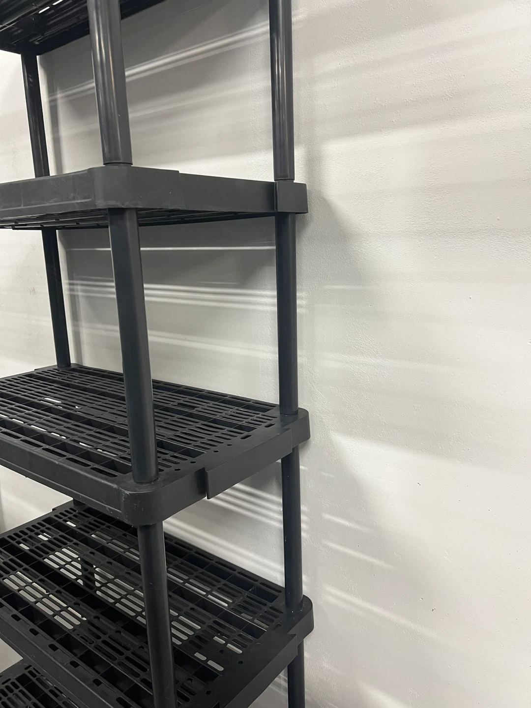 Black 5-Tier Plastic Utility Shelving Unit - photo 3