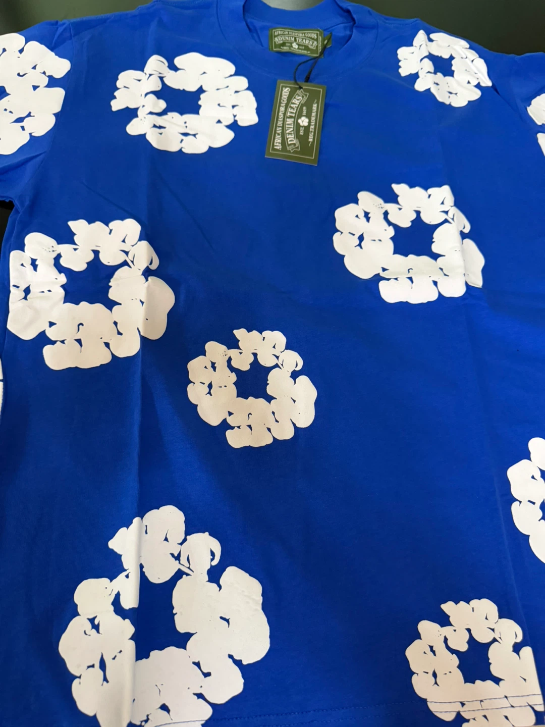 Denim Tears Cotton Wreath T-Shirt Blue - photo 3