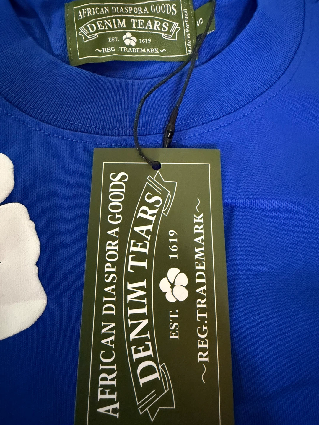 Denim Tears Cotton Wreath T-Shirt Blue - photo 4