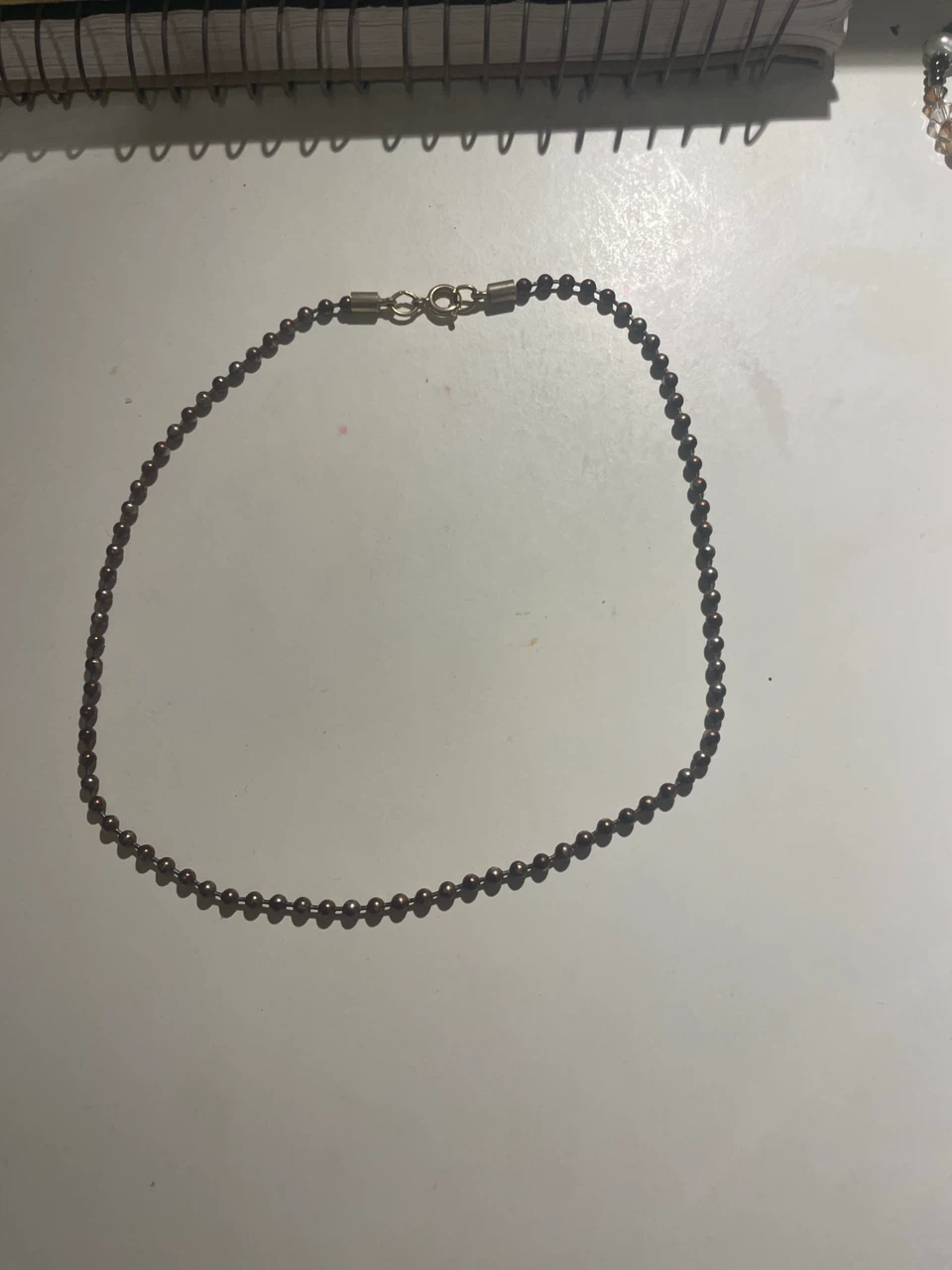 Dark metallic chain necklace