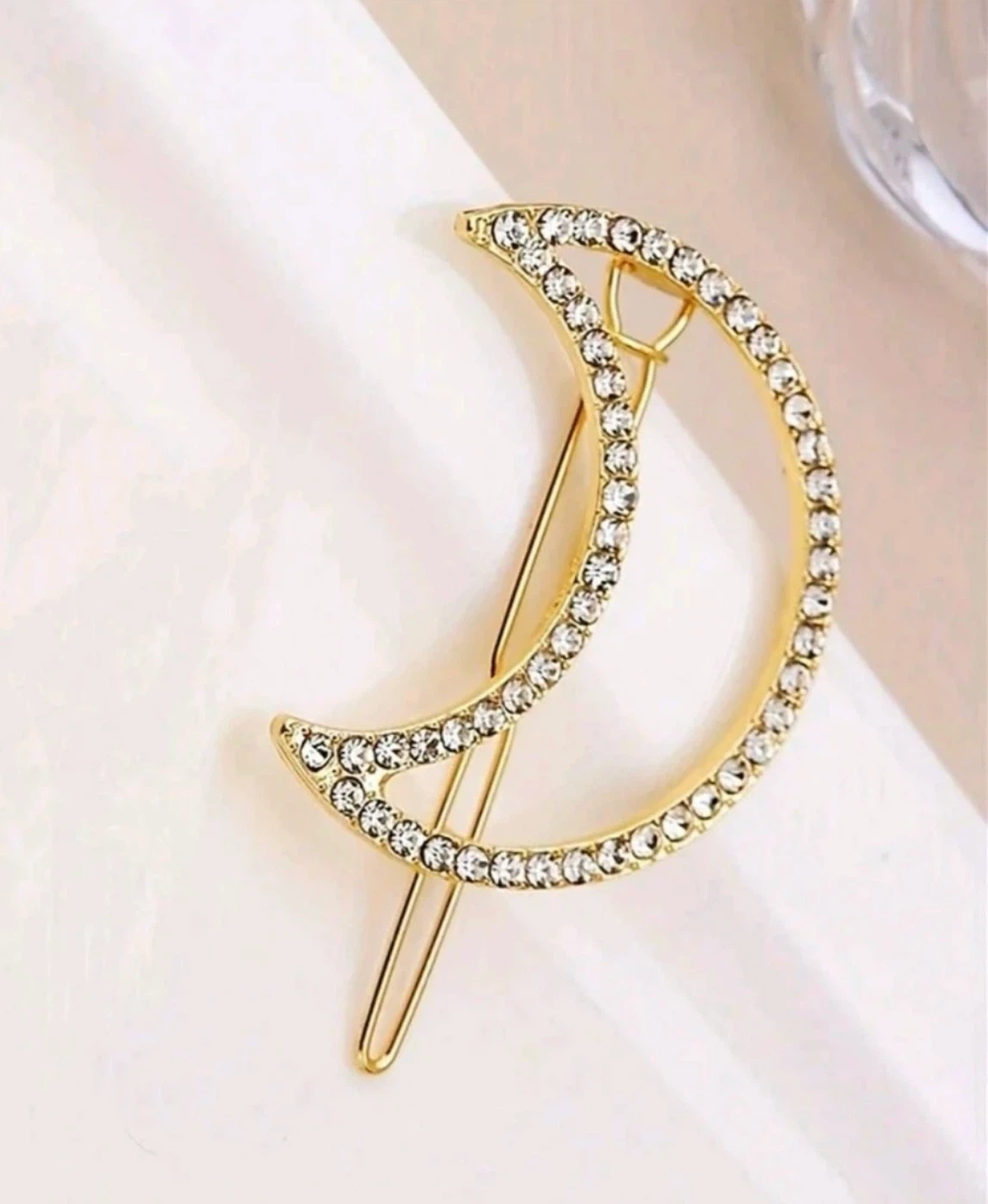 Crystal Moon Hair Clip